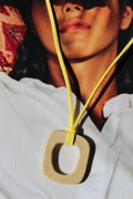Collier Onda - cordon suédine jaune sans motif