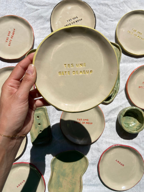 Assiette "T'es une bête de meuf"