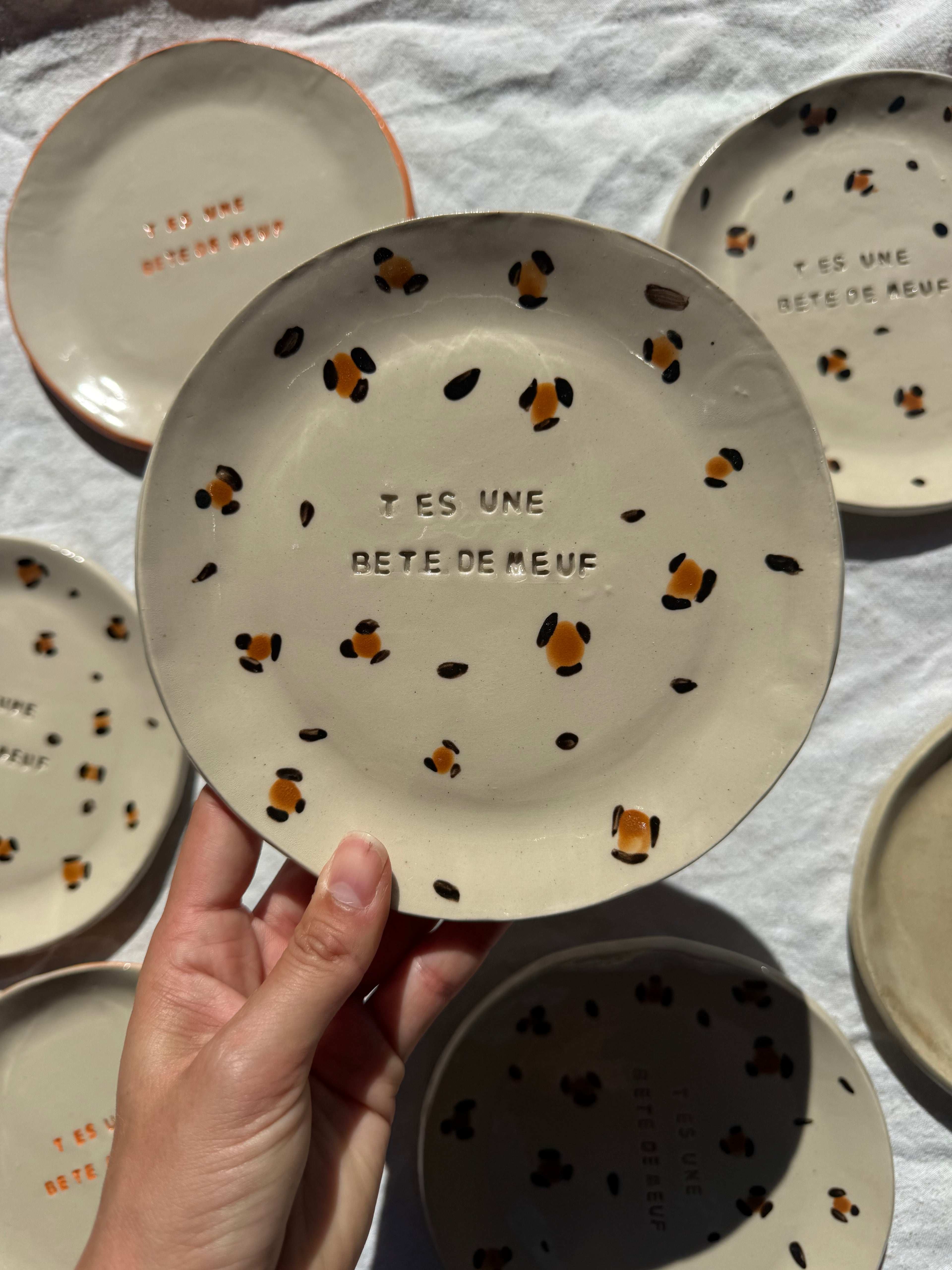 Assiette "T'es une bête de meuf"