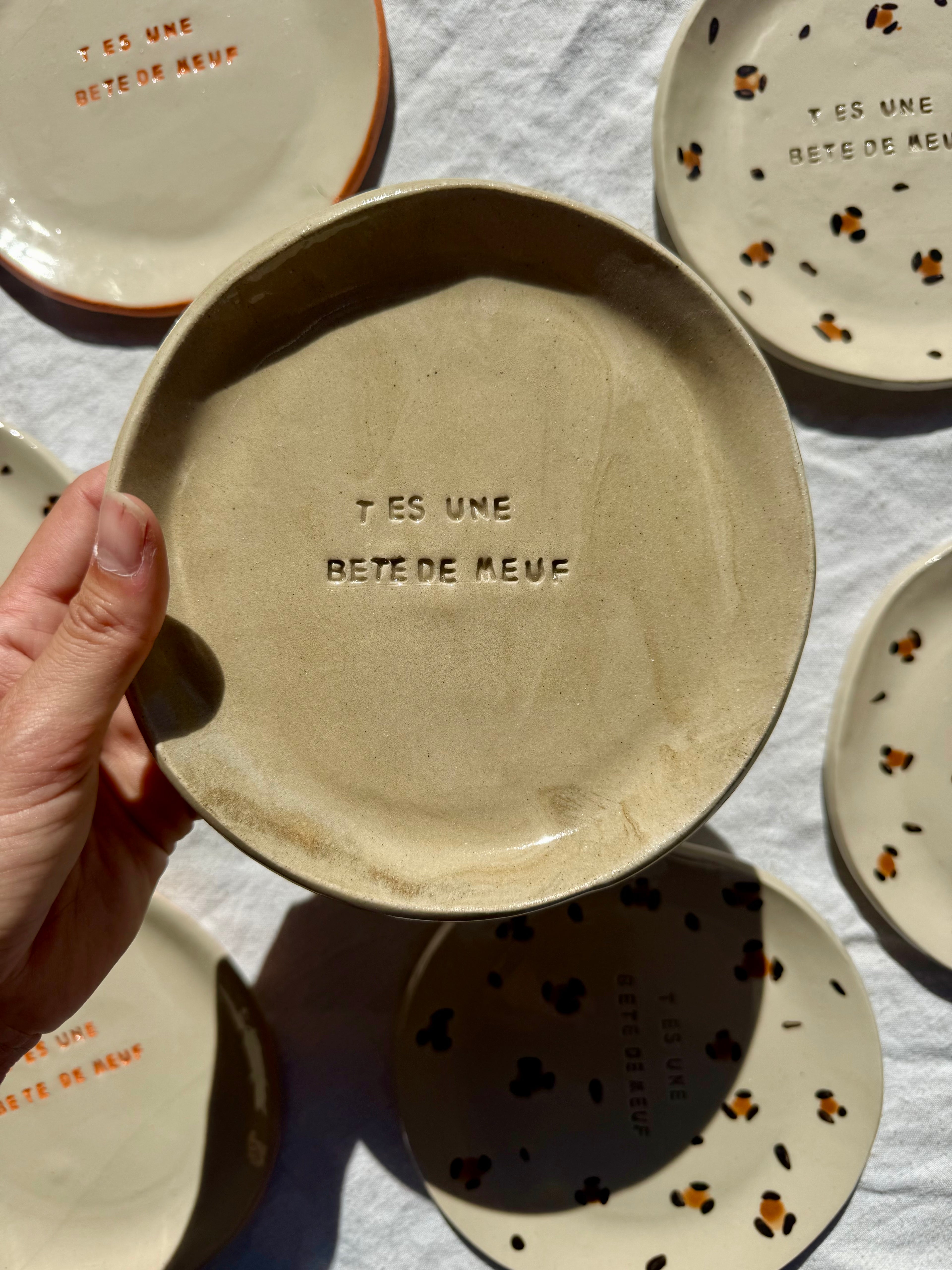 Assiette "T'es une bête de meuf"